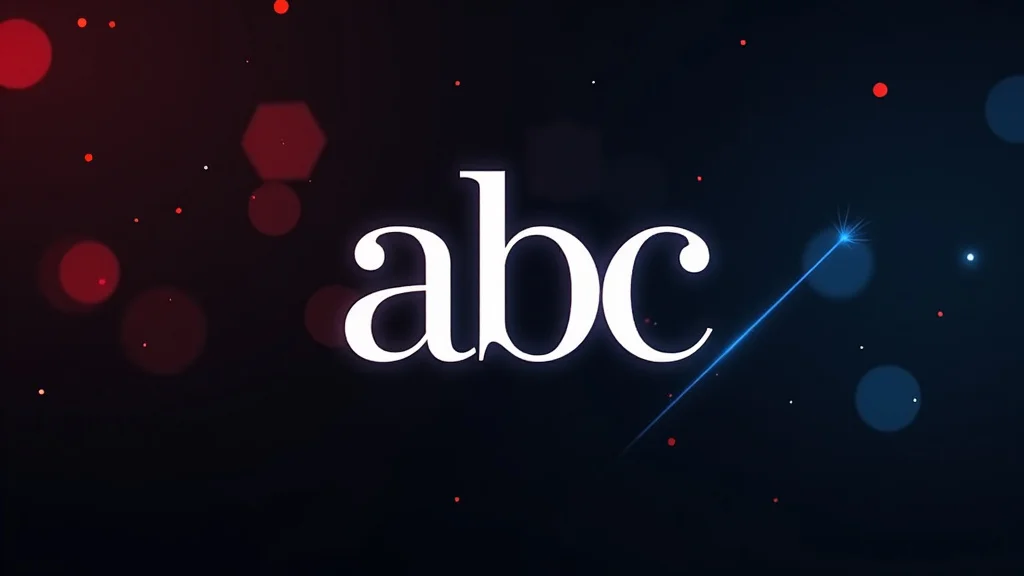 The image shows a laptop screen displaying a popular streaming interface with ABC programming options.